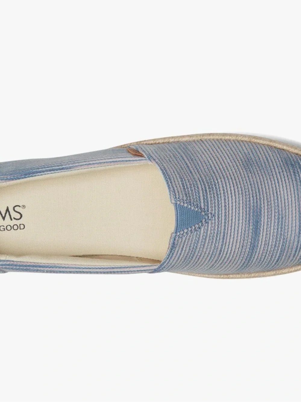Toms Light Blue Espadrille Platform Slip-On